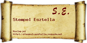 Stempel Esztella névjegykártya